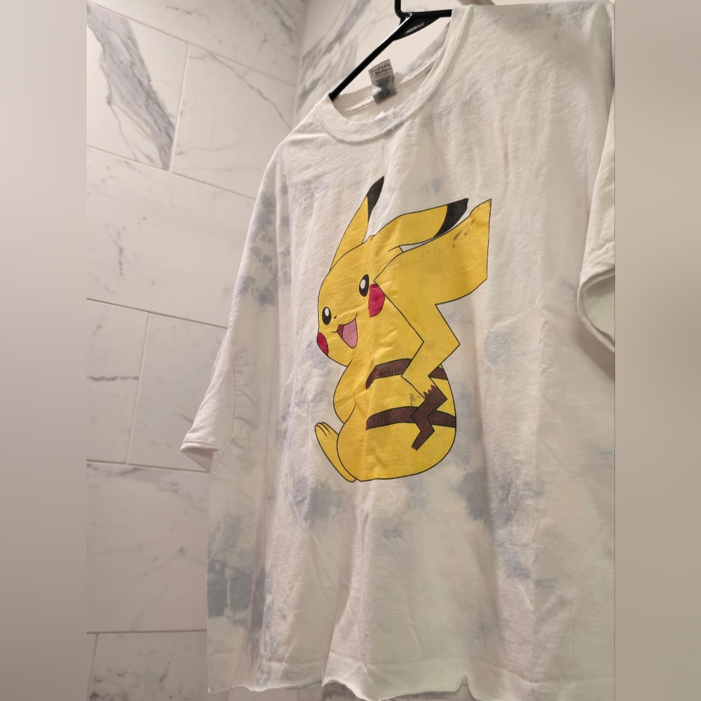 Tie Dye Pikachu Crop T-shirt